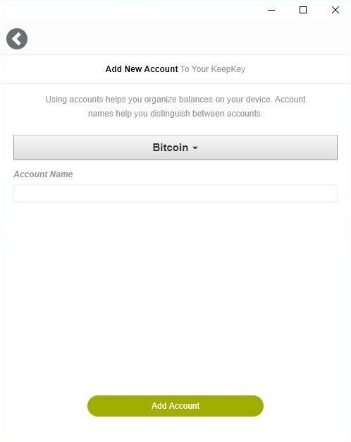 Keepkey Add Account